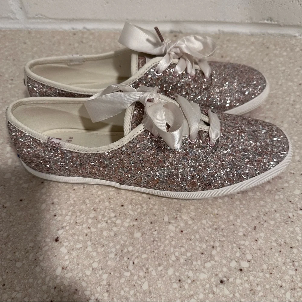 Keds for Kate spade New York Champion Glitter USA 6M Women’s in Box Satin Laces - Picture 6 of 13